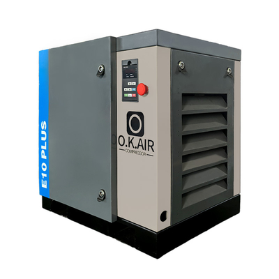 208 - 230V 10 HP VSD Single Phase Rotary Screw Compressor With Tank And Dryer